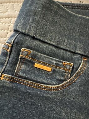 Nine West Heidi Pull-On Straight Jeans Womens Size 4 Dark Wash Stretch Jeggings